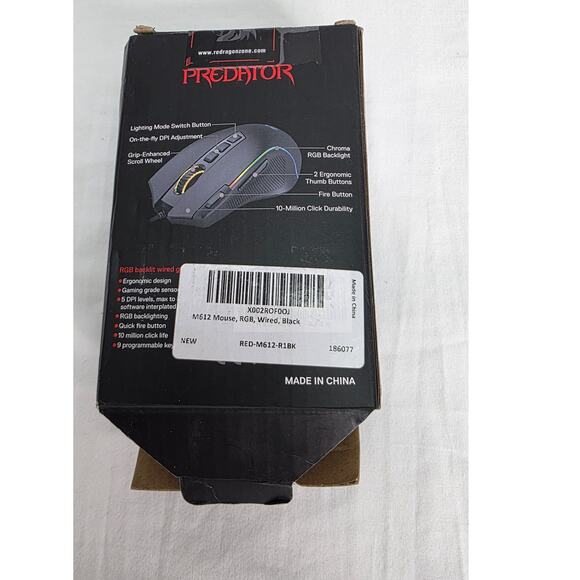 Redragon M16 Predator RGB Gaming Mouse 8000 Dpr Wired 11 Programmable Buttons - Picture 8 of 10